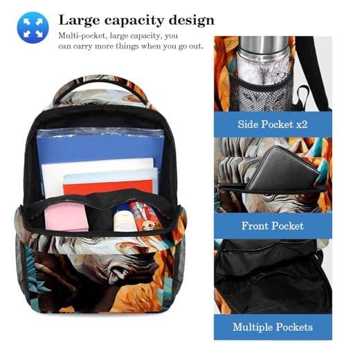 Sac à dos mosaïque rhino idéal pour le collège et les sorties - 3