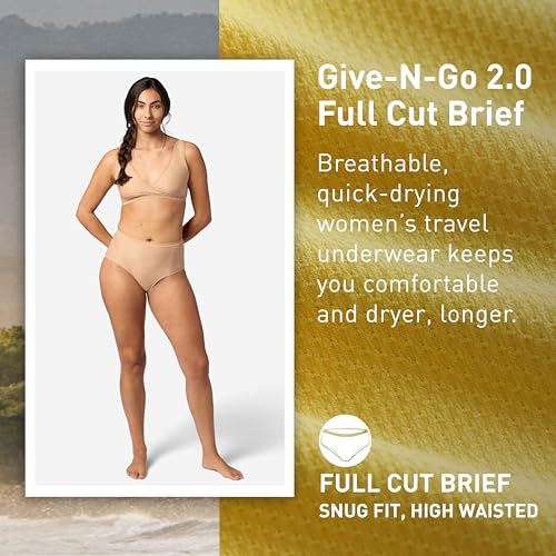 Image of ExOfficio Women's Give-N-Go 2.0 Full Cut Brief - Breathable Durable Easy Care Travel Underwear