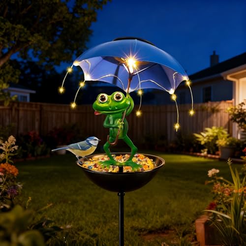 TZQFROCE Outdoor Solar Frosch Garten Dekoration Frosch Deko Garten...