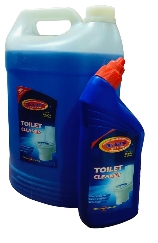 Dev Brand By Mithila Chemicals Toilet Cleaner, Refill Disinfectant, Regular Toilet Stain Removal Cleaner, Germ Protection,5L Combo with 500 ml Refillable Bottle (B0CKNHKZPL) Amazon Price History, Amazon Price Tracker