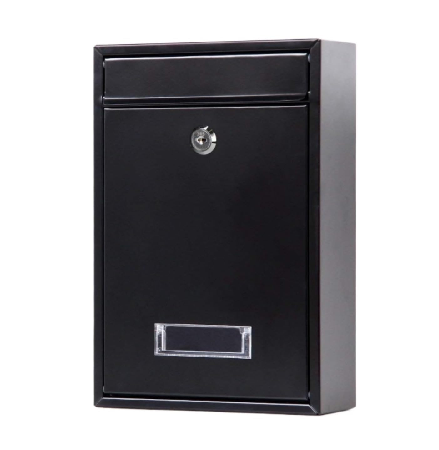 Vintage Letter Box Mailbox Mailbox Wall-mounted Post Mail Rainproof Lockable Box With Keys Decorative Suggestion Outdoor Lockable(Black)