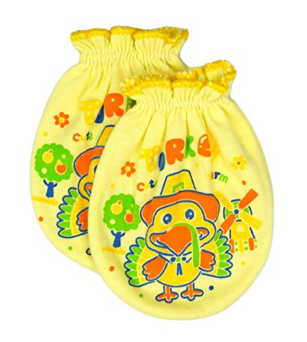 Liwely 6 Pairs Unisex-Baby No Scratch Mix Colors Assorted Mittens, 100% Cotton, Assorted Animals #TOP4