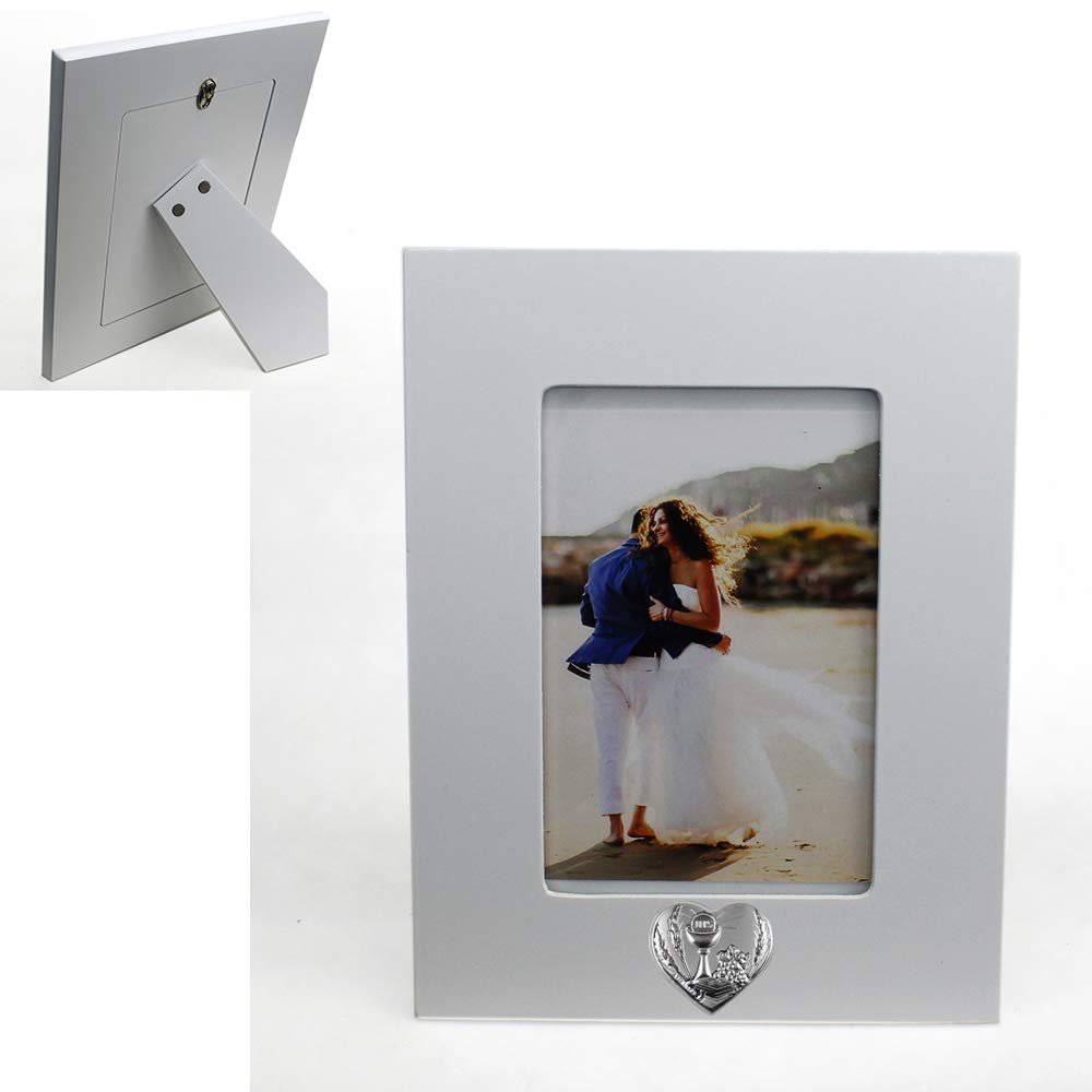 DLM-32230 (Kit 12 Pezzi) Bomboniera Portafoto Cornice Quadretto Cuore Calice della Prima Comunione 22x17 bomboniera