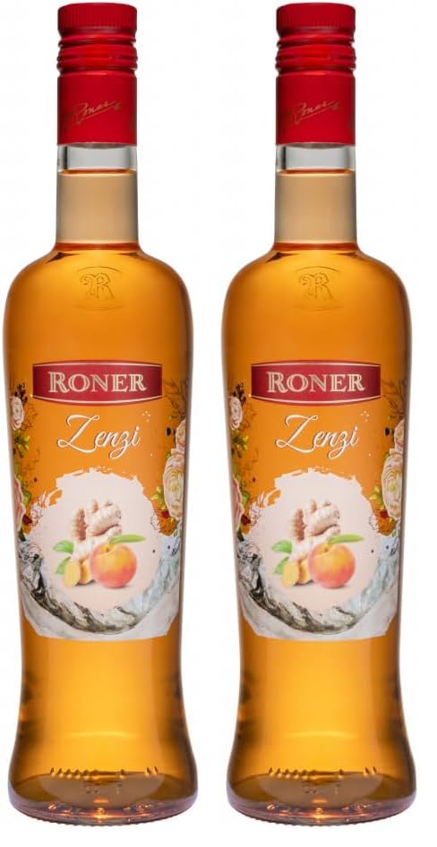 Roner Zenzi Ingwer-Pfirsichlikör Liköre, 700 ml (Packung mit 2)
