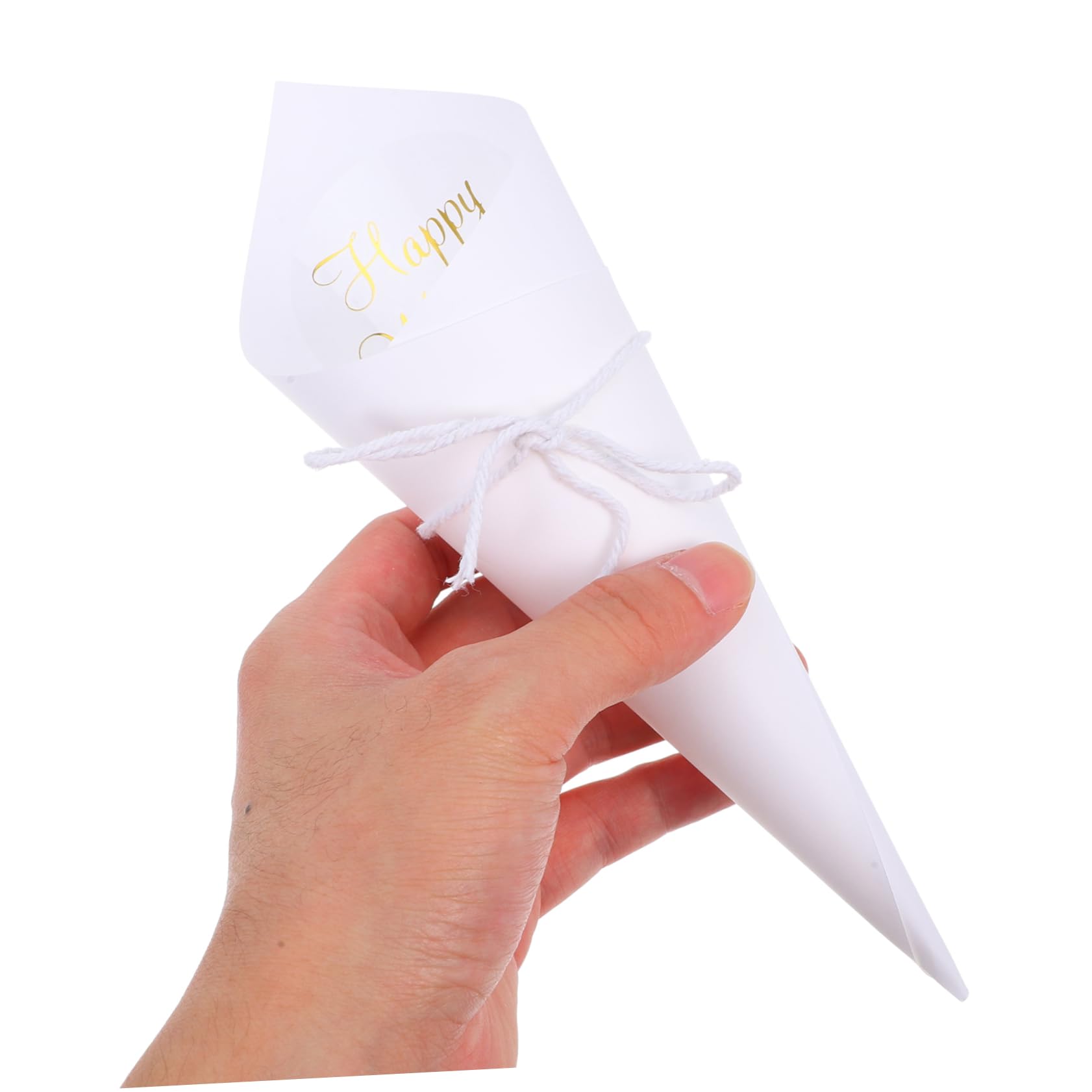 ULTECHNOVO 1 Satz Diy Hochzeitskonfetti Kegelhalter Weißer Konfetti Ständer für Blumen Süßigkeiten und Dekorationen für Hochzeiten und Partys