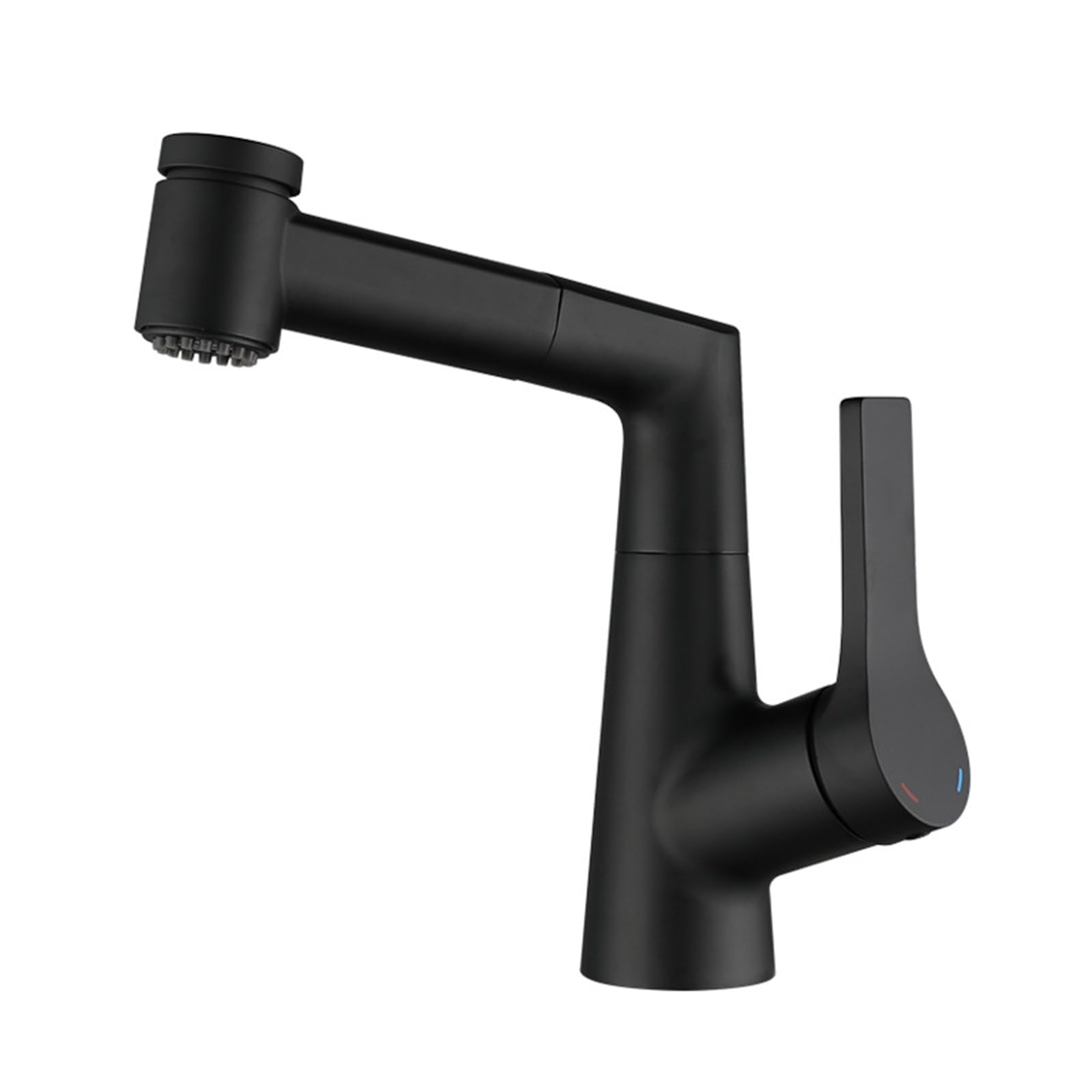 Robinet de lavabo relevable à poignée unique avec douchette extensible intégrée - 7