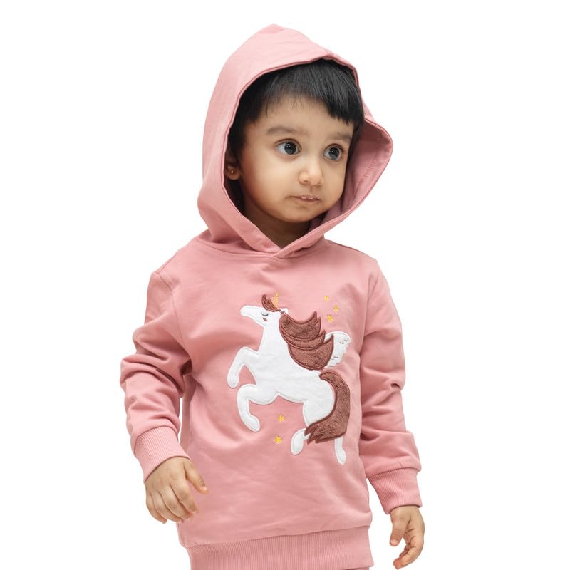 Real Basics Kids Cotton Fleece Full Sleeve Set of 2 Hoodie Sweatshirts for Boys & Girls (WHTUNIGOLD_WAFFLECAP-612M) - Image 4 thumbnail