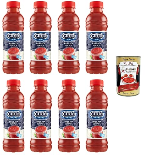 Cirio Passata Verace - Salsa de tomate (8 x 540 g, 400 g)