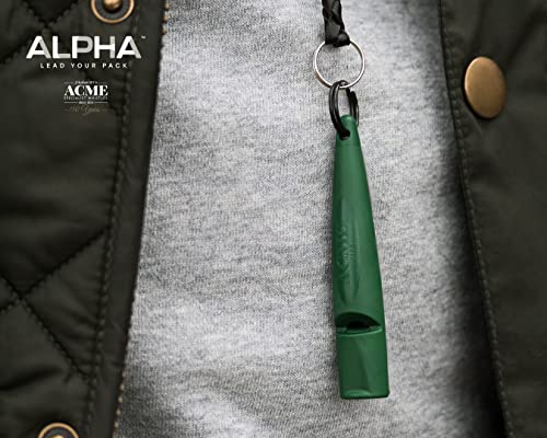 ACME Hundepfeife No. 211,5 (Update 2023) | Alpha | Verbesserte Version | Ideal für den Rückruf | Große Reichweite | Neuer Griff | Frequenzstandardisiert (Forest Green)