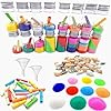 Guaishou DIY Sand Art and Crafts Kit Wishing Bottles Colorful Sands Beach Sea Shells Message Paper