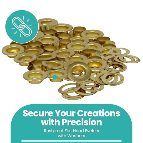Œillets 12mm or en acier anti-usure pour préserver bâche et art créatif - 4