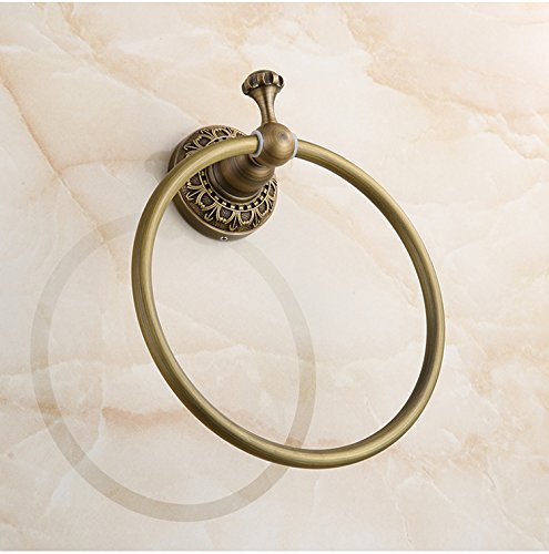 Beelee Wall Mounted Towel Ring/Towel Holder,Solid Brass Construction, Antique Bronze Finish,Bathroom Accessories - Thumbnail 6