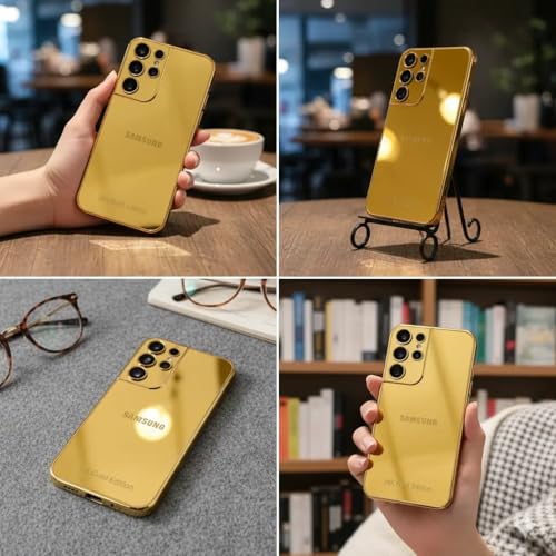 Image of MILLION CASES Iconic Legacy Gold Finish Case for Samsung Galaxy S24 Ultra, Galaxy S24 Ultra Back Cover Case(2024) - PC
