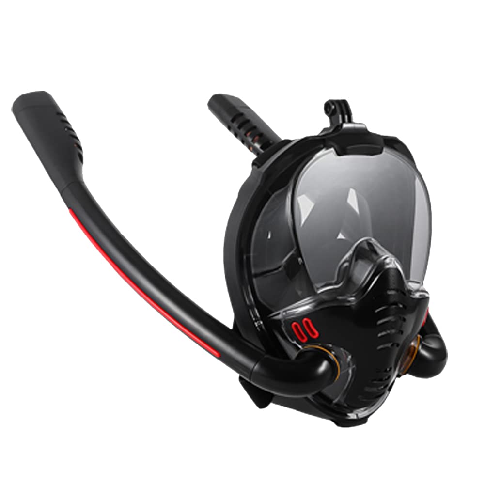 Daconovo Máscara de buceo de silicona de doble tubo máscara de natación para adultos, gafas de buceo de buceo, máscara de respiración sub-A