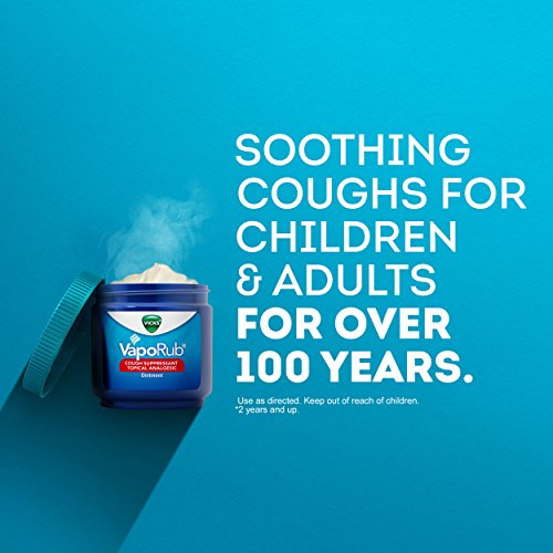 Vicks Vaporub, Lemon Scent, Cough Suppressant, Topical Chest Rub & Analgesic Ointment, Medicated Vicks Vapors, Relief From Cough Due To Cold, Aches & Pains, 1.76Oz #TOP15