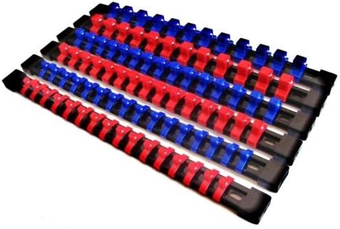 6 GOLIATH INDUSTRIAL ABS MOUNTABLE SOCKET RAIL RACK HOLDER ORGANIZER 1/4 3/8 1/2