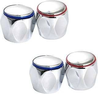Alipis Manijas Perillas Mando para Grifo de Fregadero y Lavabo, 2 Juegos Mango Resistente y Superficie Lisa, Accesorios para Grifos de Baño y Cocina