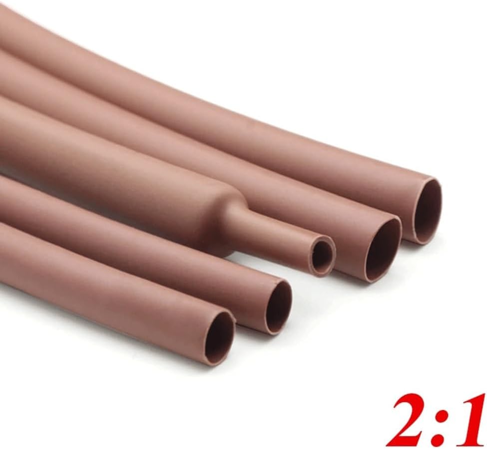 NUGEN 2:1 Heat Shrink Heat Shrink Tube Brown, for Home Garden Wire Repair DIY Cable Protecctor Tubing Sleeving Wrap Accessories (Color : 16mm, Size : 25 Meters)