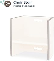 Vista 3 de B. toys Taburete y silla 3 en 1 para niños pequeños - Blanco marfil - Diseño duradero y ligero - Muebles para niños en edad preescolar de más de 2