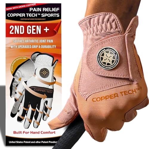 Guantes de golf antideslizantes Copper Tech Plus talla unica XL