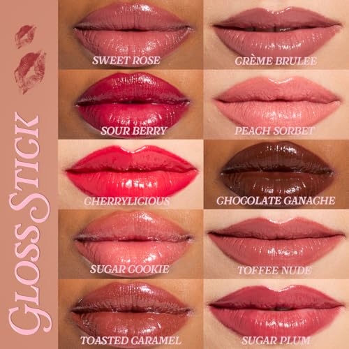 Revolution Beauty London, Pout Lip Gloss Stick, Pigmented High-Shine Formula with Hyaluronic Acid & Vitamin E, Vegan & Cruelty-Free, Toffee Nude, 0.1 fl oz