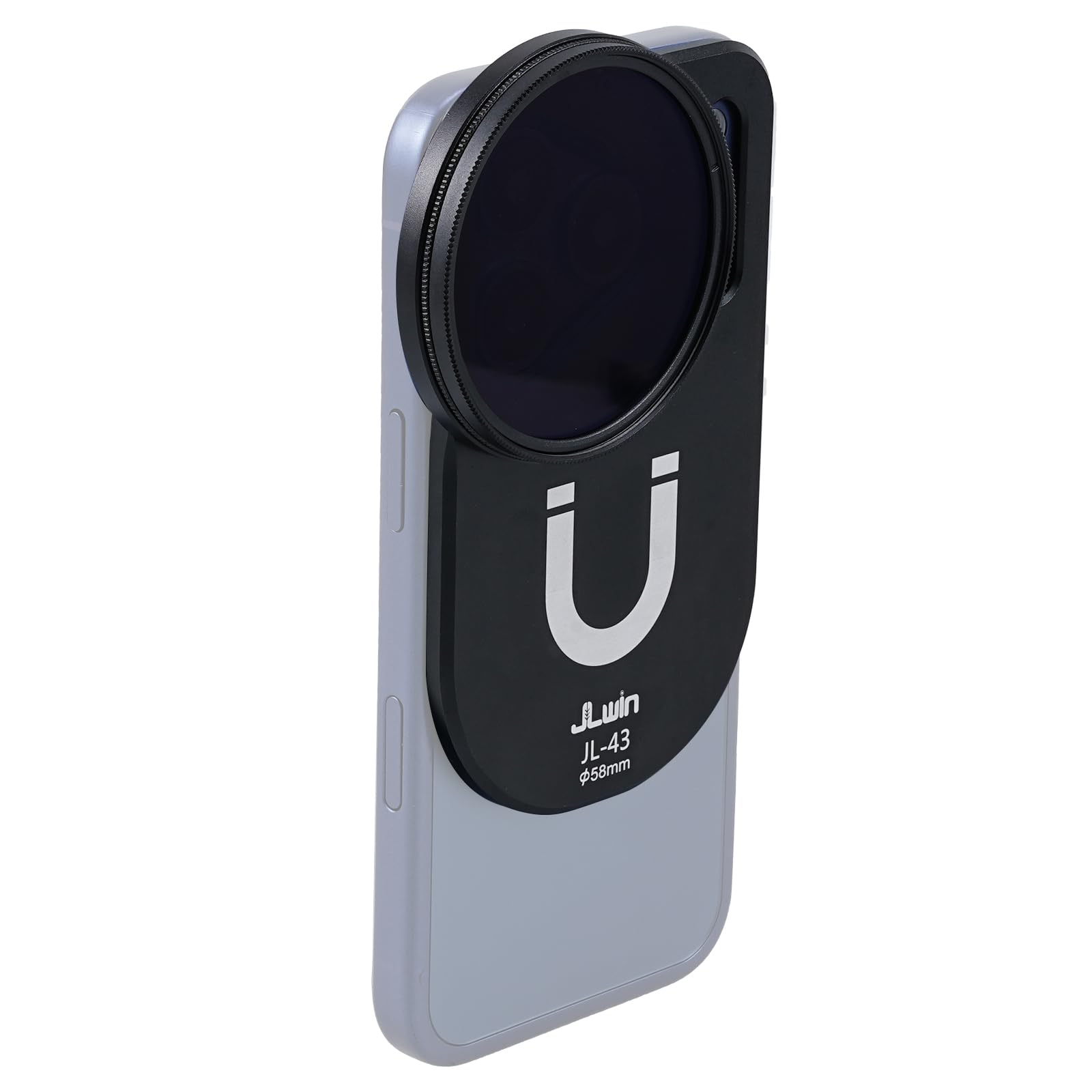 Supporto magnetico per filtro per iPhone 17 Pro con filtro MC CPL da 58 mm, anello adattatore in alluminio opaco per filtri CPL/nebbia da 58 mm