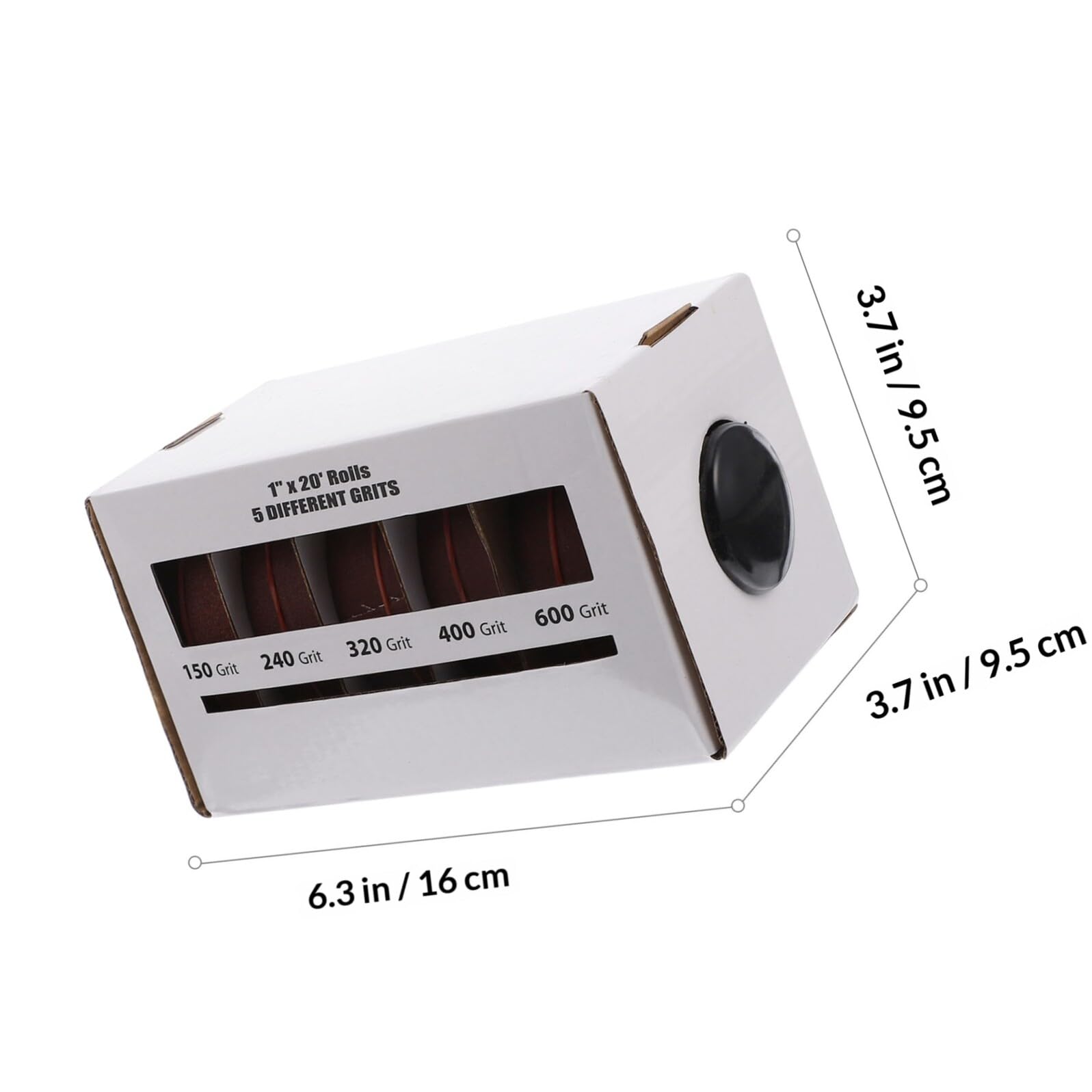 Rotolo Vetrata in Scatola Abrasivo Carta Dispenser Estraibile | Nylon Cloth, Levigatura a Secco, Metallo e Piccoli Animali, 5 Assi, Anti-intasamento