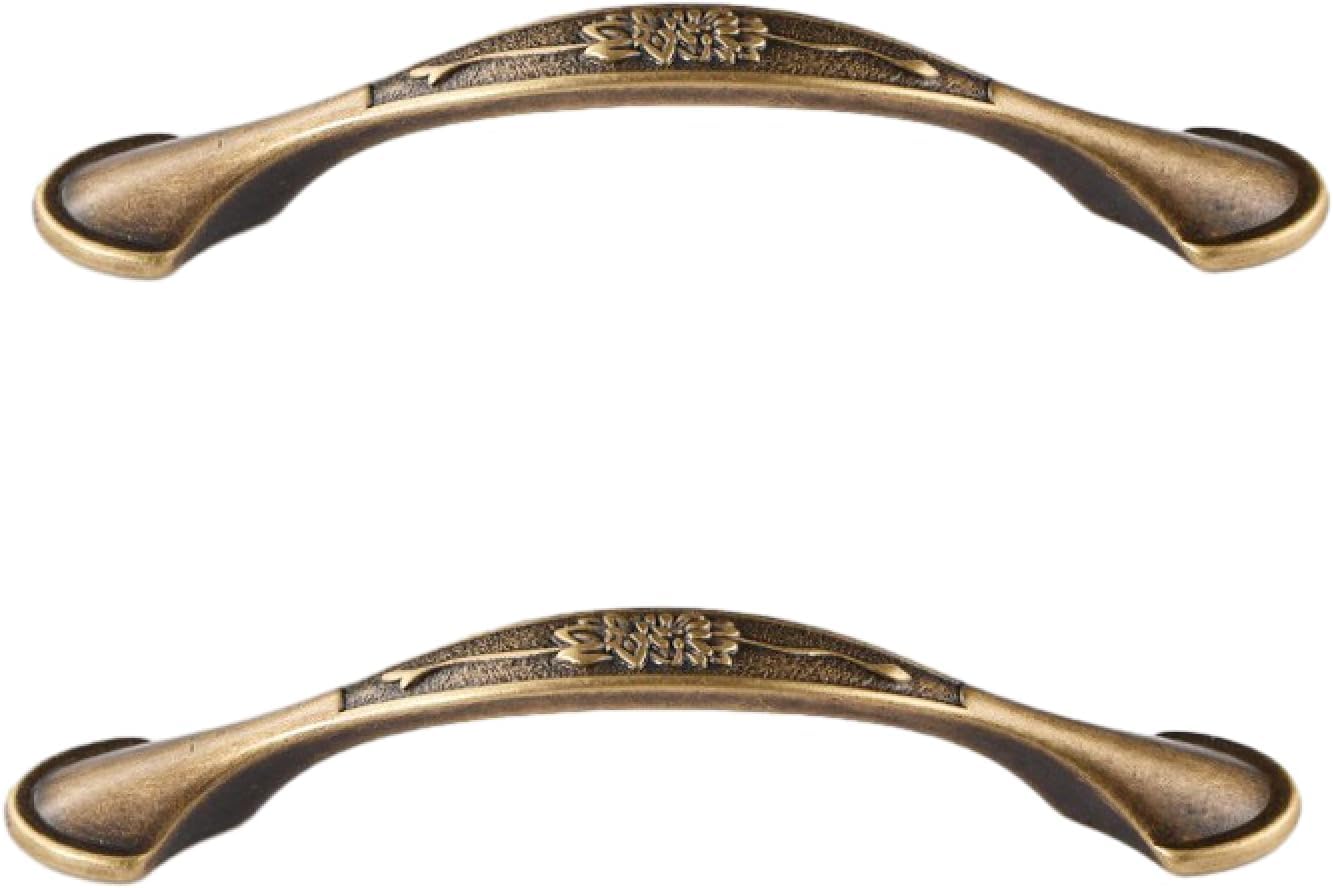 Htlcdz Hole Pitch 96Mm Bronze Dresser Knobs 2Pack Pure Brass Handle Gold Drawer Wardrobe Door Cabinet Single Hole Solid Chinese Brass Handle 25Mm Bronze(Hole Pitch 96Mm Bronze)