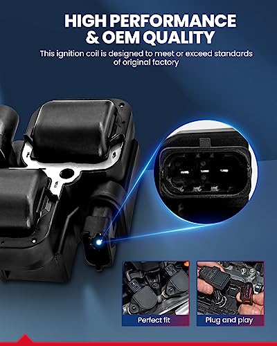 Image of PHILTOP Ignition Coil 8 Packs UF359 Fit for Mercedes-Benz E320, CLK320, SL500, E55 AMG, ML320, C240, C320, S430, S500, ML350, ML500, CLK430, E430, CLK500, E500, Chrysler Crossfire