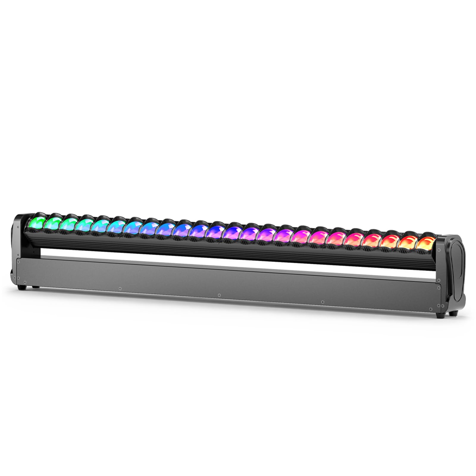 Barra Wash a Teste Mobili a LED RGBW 24x12W, Fascio 2° con stroboscopio e Dimmer d-mx512 Attivazione Sonora per Palcoscenico Matrimoni DJ Feste e Discoteche