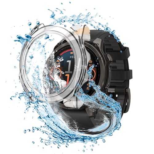 �K�[�~��(GARMIN) fenix 8 Sapphire AMOLED 47mm �p �J�o�[ �P�[�X �A�b�v���E�H�b�`�ی�J�o�[ �K���X�t�B���� ��̌^ �h�� �h�o �t�B���� �ی�t�B�����yHUKWIMO�z 3D�S�ʕی� �w��h�~ HD�����ߗ� ���ɋ���