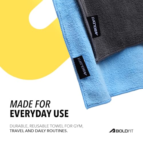 Image of Boldfit Microfiber Gym Towel for Men & Women Ultra Soft for Face Thin Quick Drying Lightweight Towel for Gym, Spa, Swimming, Sweat Absorbent for Men & Women Ultra Super Soft Lightweight Quick Drying