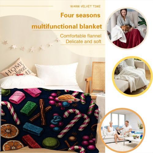 Manta Polar 220 x 240 Dulces Coloridos, Mantas para Cama 105 de Franela Cálida y Cómoda para Niños y Adultos, Mantitas para Sofá Reversible para Cubre Sofa Colchas, Fácil de cuidar