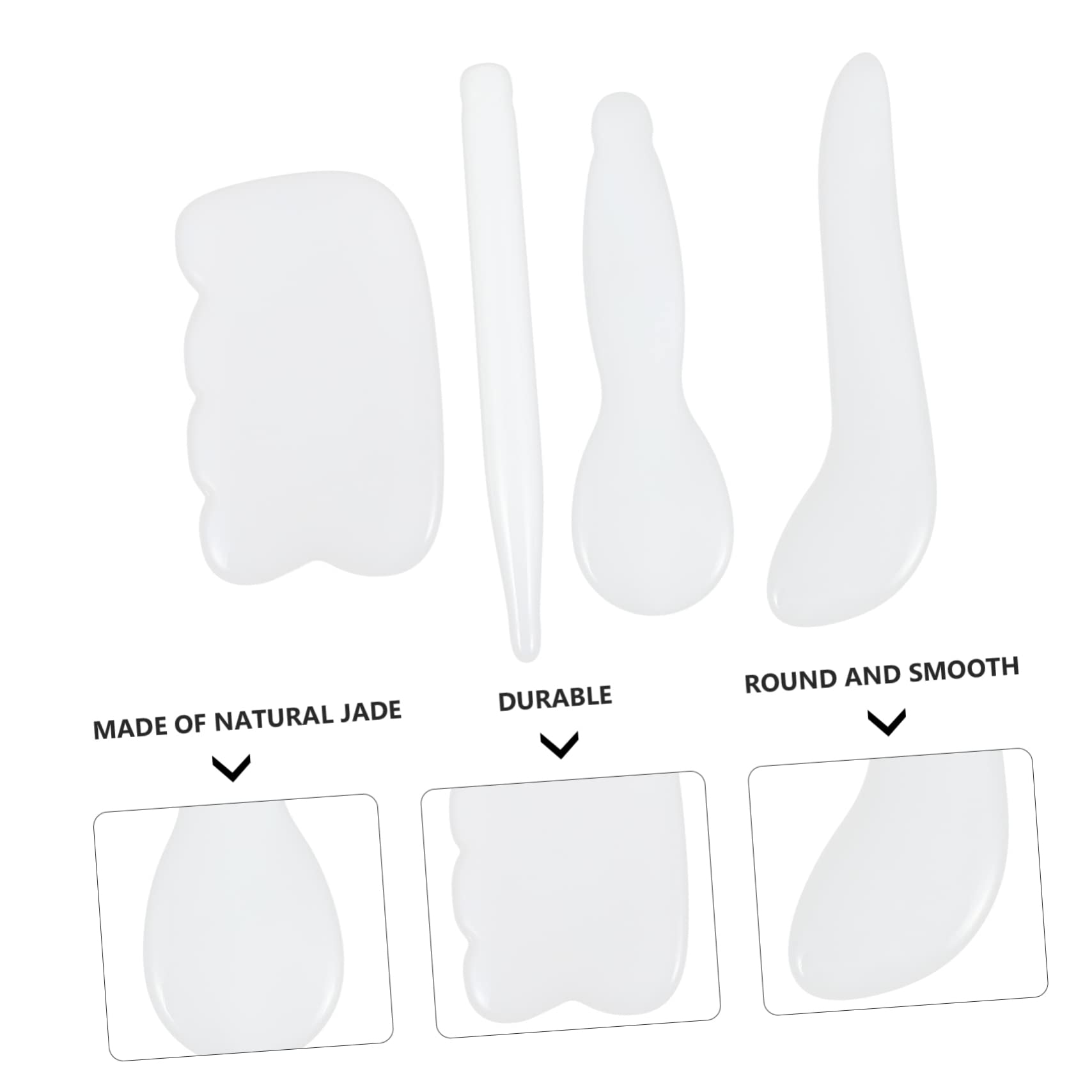 FRCOLOR 20 piezas jade gua sha tailandés herramienta de masaje rascador de espalda herramienta para rascar los músculos rascador de masaje para el cuerpo punto de disparo herramientas manuales gatillo