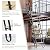10.35FT Industrial Style Loft Ladder, 8 Steps with Black Steel Handrails & Solid Wood Steps, 450lbs Capacity, Fits 8.2-9FT Installation Height,for Attic, Kitchen, Warehouse, Bookshelf& Outdoor