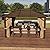 GAZEBEST 10' X 13' Permanent Hardtop Gazebo, Outdoor Galvanized Steel Double Roof with Horizontal Stripes Pavilion Pergola Canopy with Aluminum Frame and Privacy Curtains for Patio, Garden