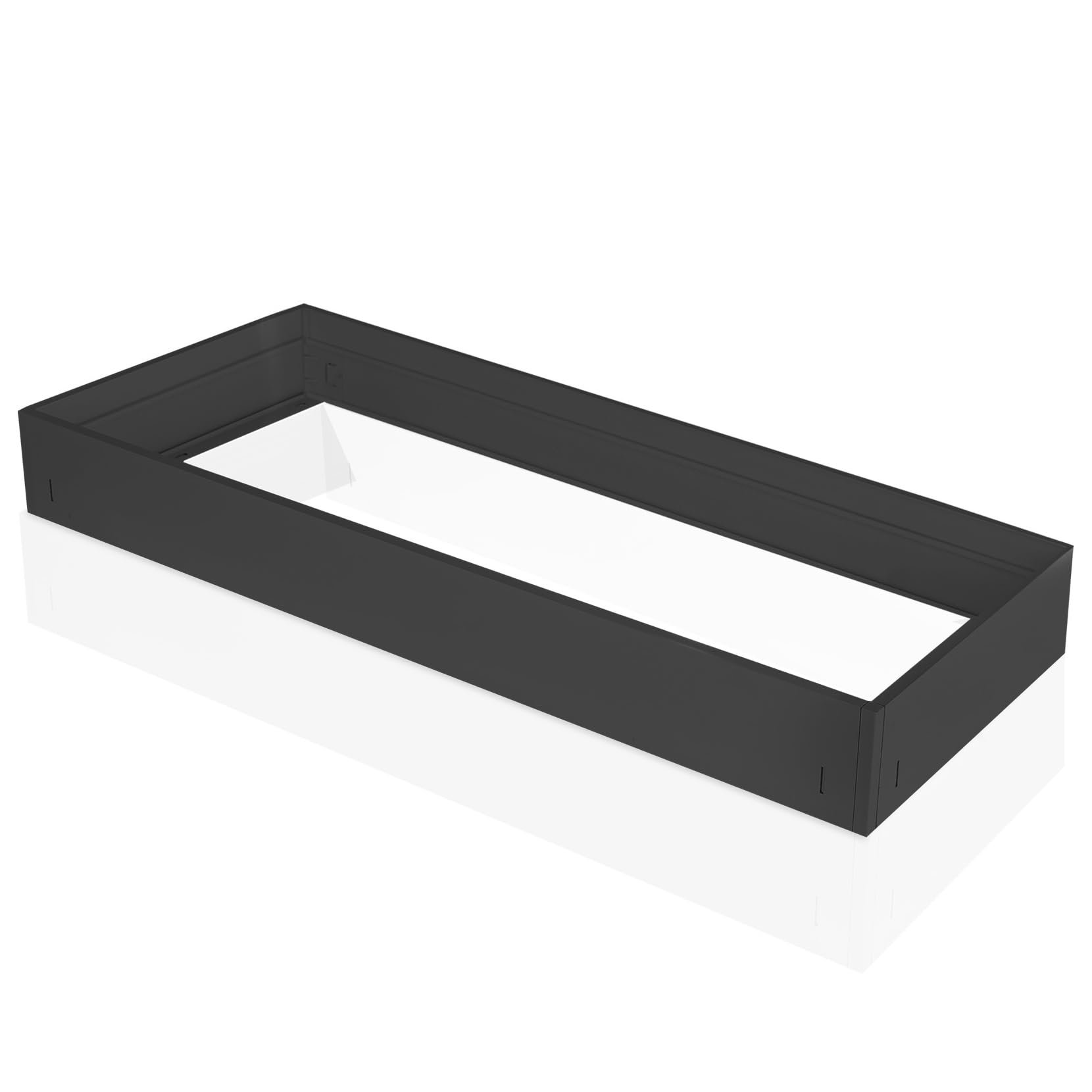 Bright Source 1200 x 300mm Surface Mounting Kit for Backlit LED Panel Light (Panel Not Included) - Matt Black Finish, Easy Assembly and Installation, for Non-Suspended Ceilings