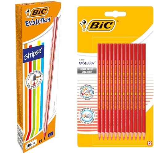 BIC kalem seti (Evolution kurşun kalem ve kırmızı kopya kalemi, 12'li blister)