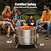 CIAYS Smokeless Firepit, 19 Inch Fire Pit for Camping with Patented Technology, Portable Fire Pit for Outside with Steel Grill Rack, Fire Poker, and Bag, Easy Setup and Storage, Wood Burning