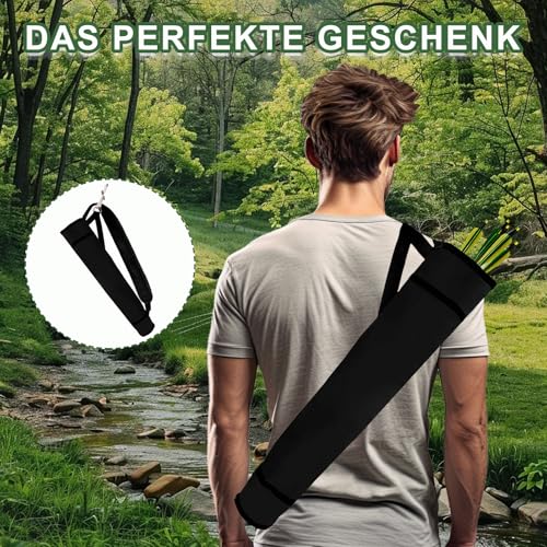 KURUGEILI Bogenschießen Quiver Rücken und Hüfte Quivers Einstellbare Pfeil Rucksack Tasche Halter Seite Hüftpfeile Tasche für Compound Recurve Bogen Praxis Ziel Jagd