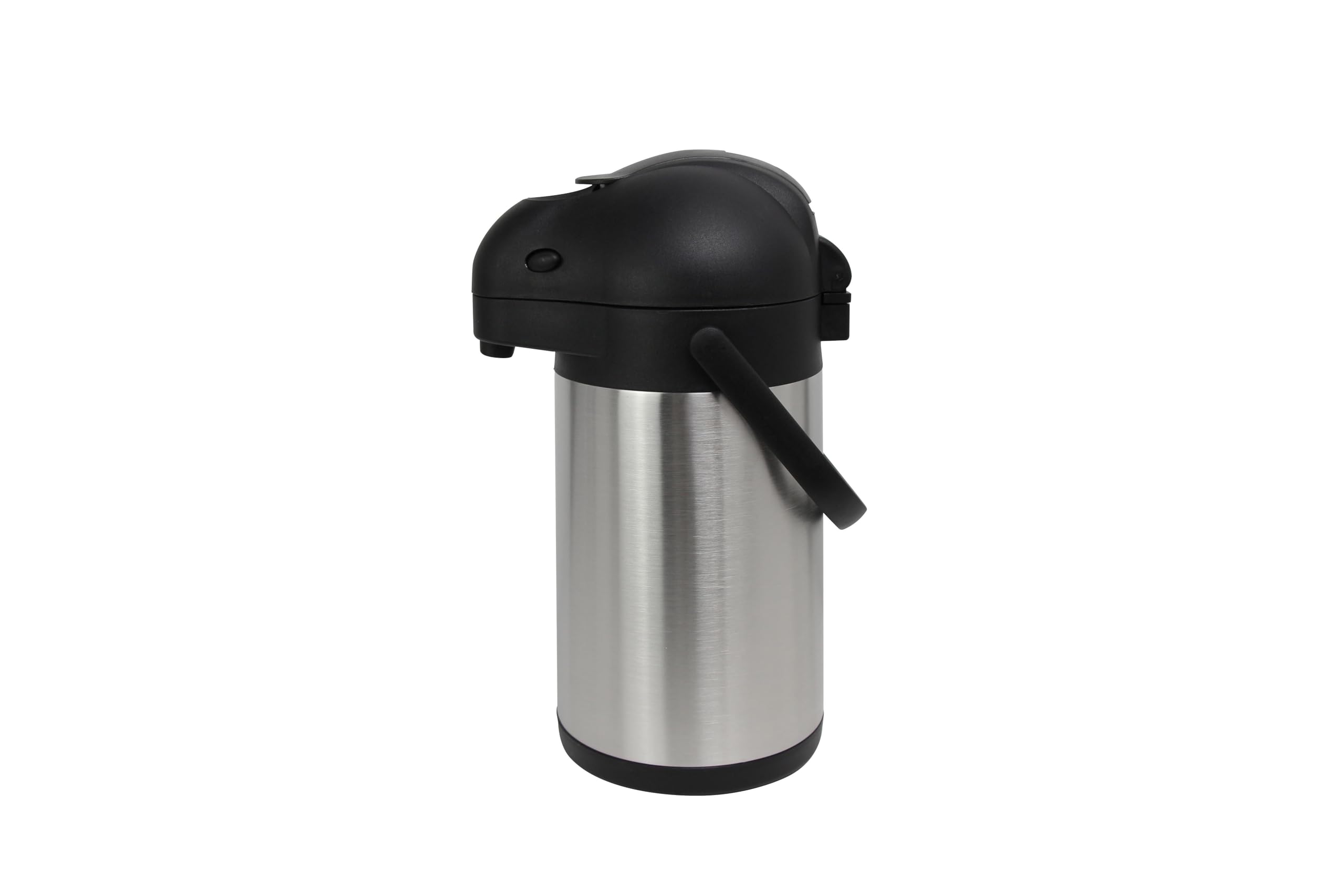 METRO Professional Airpot Pumpkanne, 1.9L / 3L / 5L, Edelstahl, Isolierkanne mit Zapfhahn, hält 12h heiß & 24h kalt, schwenkbarer Griff, Abnehmbarer Deckel, Silber