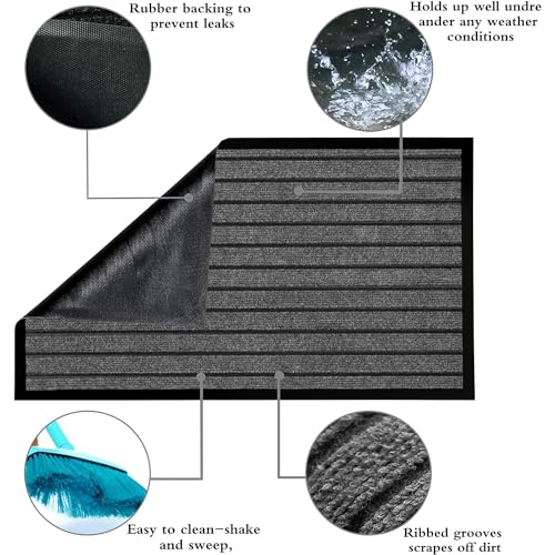 Long Hallways Runners 80 x 300 cm, Grey - Heavy Duty Dirt Trapper Barrier Mat Waterproof Strong PVC Rubber Backing Anti Slip Floor Mat - Cosy Home Interiors Long Hallways Runners 80 x 300 cm, Grey - Heavy Duty Dirt Trapper Barrier Mat Waterproof Strong PVC Rubber Backing Anti Slip Floor Mat - Image 7