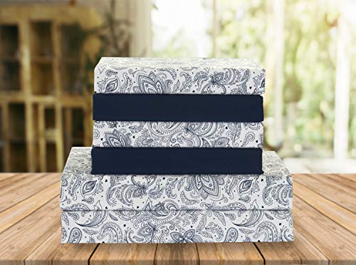 Elegant Comfort Luxury Soft Bed Sheets Paisley Pattern - 1500 Premium Hotel Quality Microfiber Softness Wrinkle and Fade Resistant (6-Piece) Bedding Set, King, Paisley Navy Blue