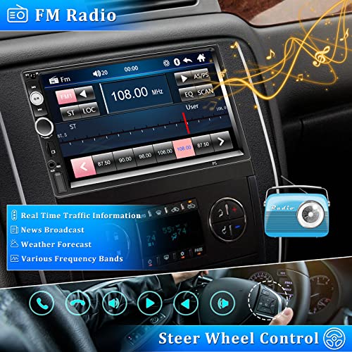 CAMECHO 7 Inch HD Touchscreen Autoradio met Bluetooth en Handsfree Functie - Afbeelding 7