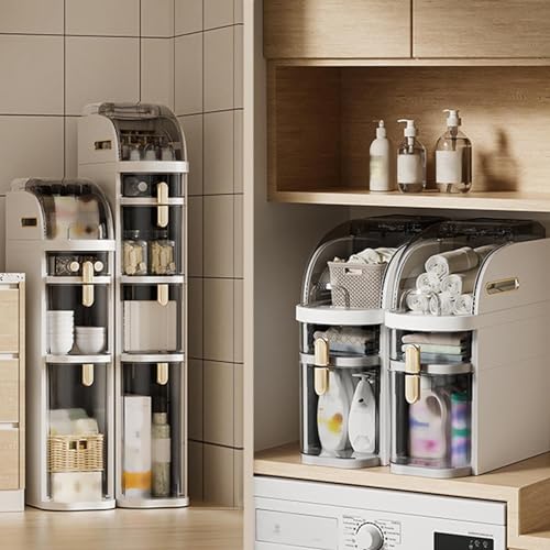 Meuble vertical fin pour petits espaces et rangement wc - 8