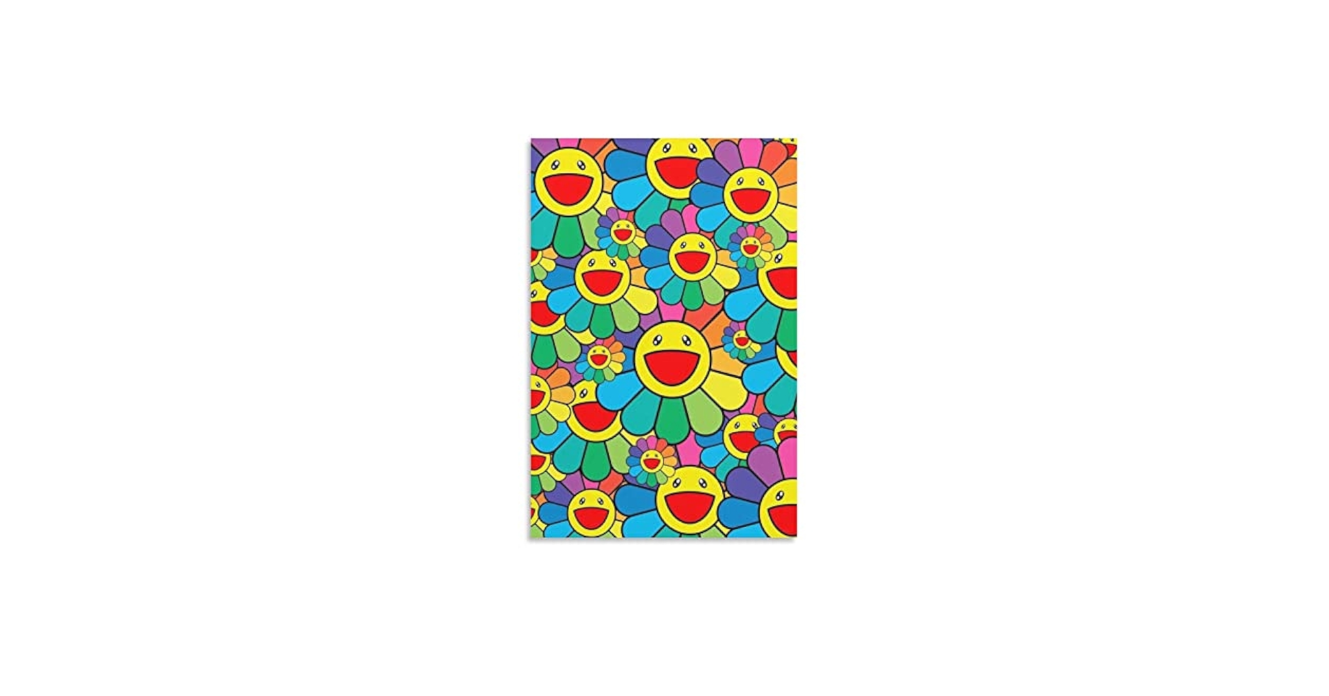 K. Murai 油彩画 花瓶に生けた花 村井曠光　サイン入り YINGQIAN Takashi Murakami All Flower Poster Smile Sunflower