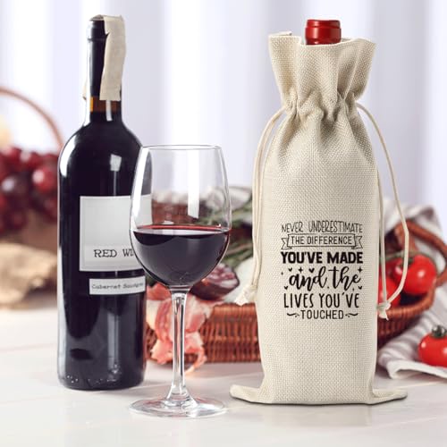 Divertente regalo di pensionamento per donna uomo pensionamento vino regali borsa felice pensionamento decorazioni per feste in pensione regali di partenza regali per collega, infermiera, insegnante