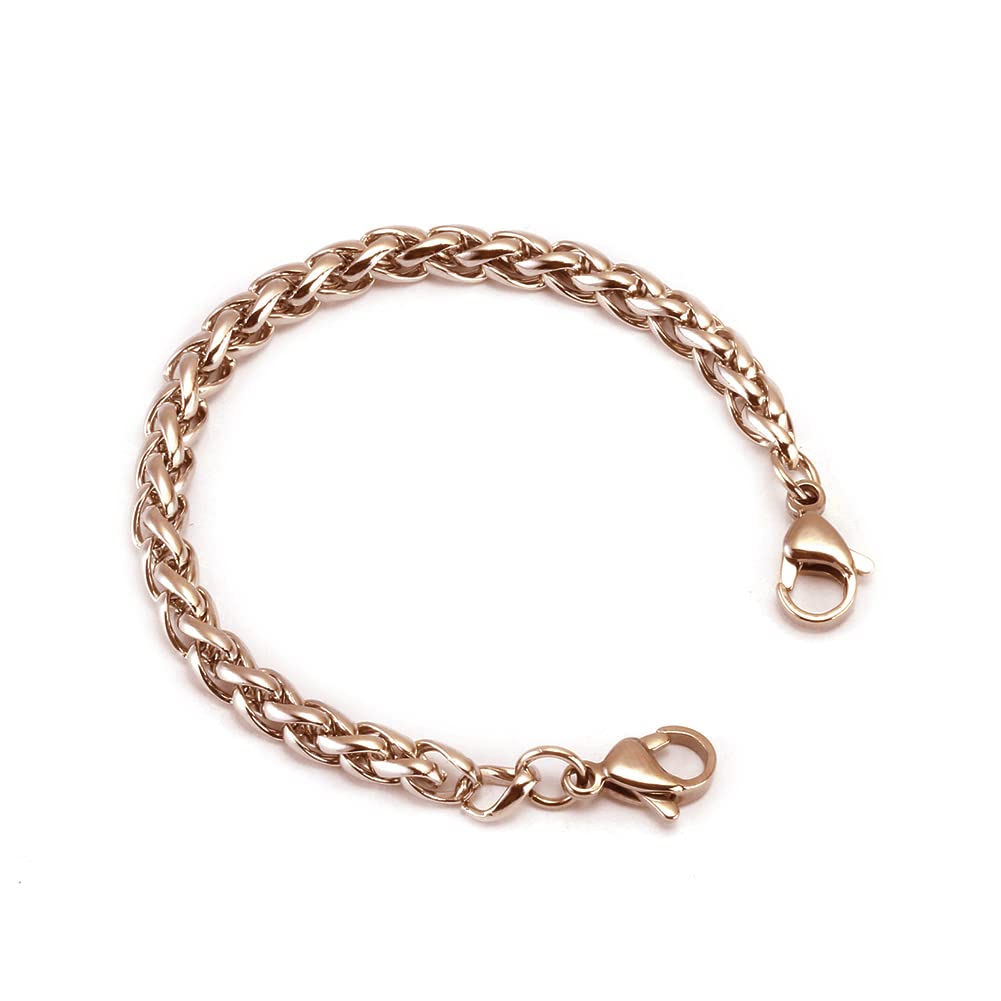 BAIYI HOPEMedical Bracelet Chain - Stainless Steel Wheat Chain Interchangeable Medical Alert ID Bracelets