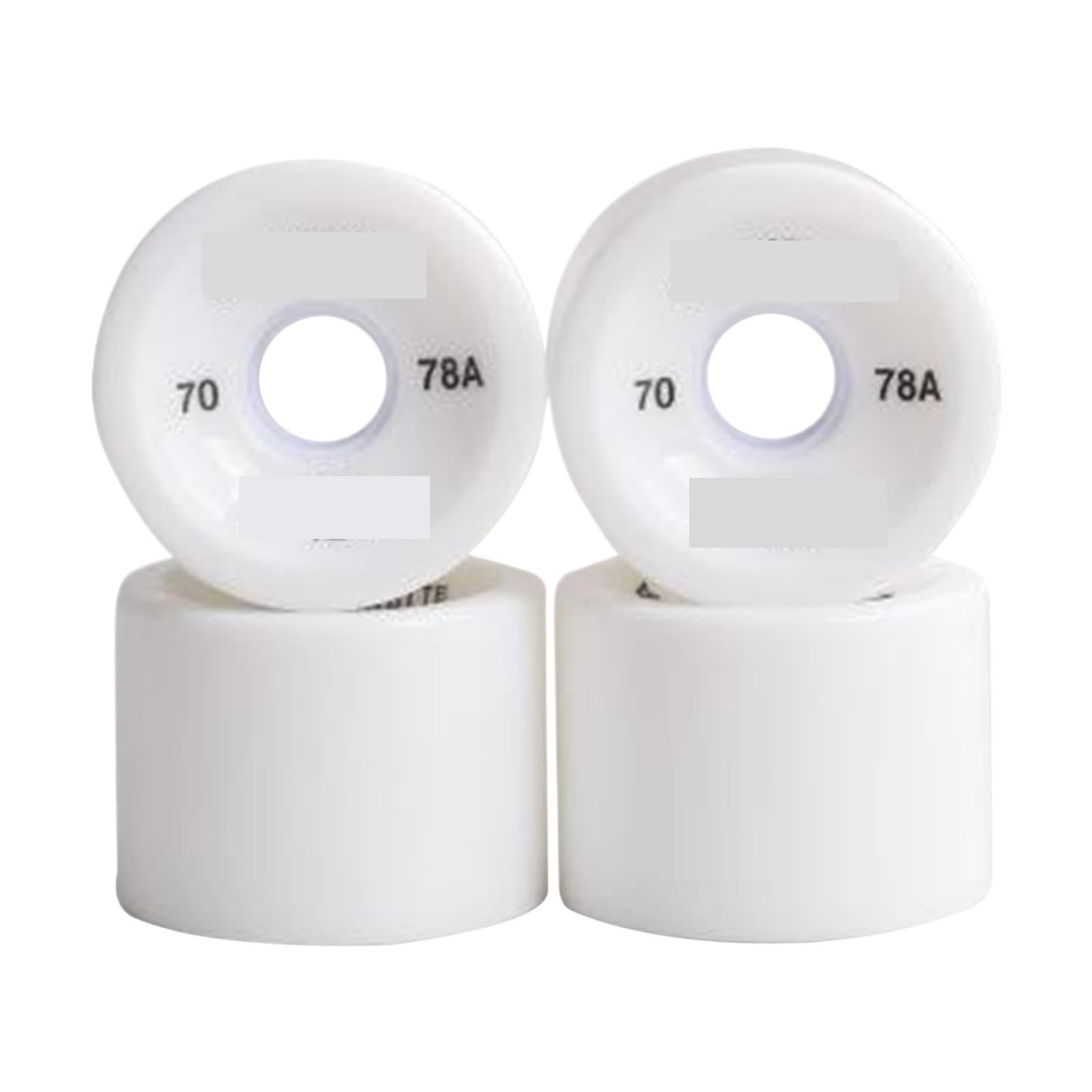 4Pcs Indoor Outdoor Roller Skate Wheels Skateboard Wheels PU Roller Skateboard Repair Parts Ruedas Patines Luminosas(White)