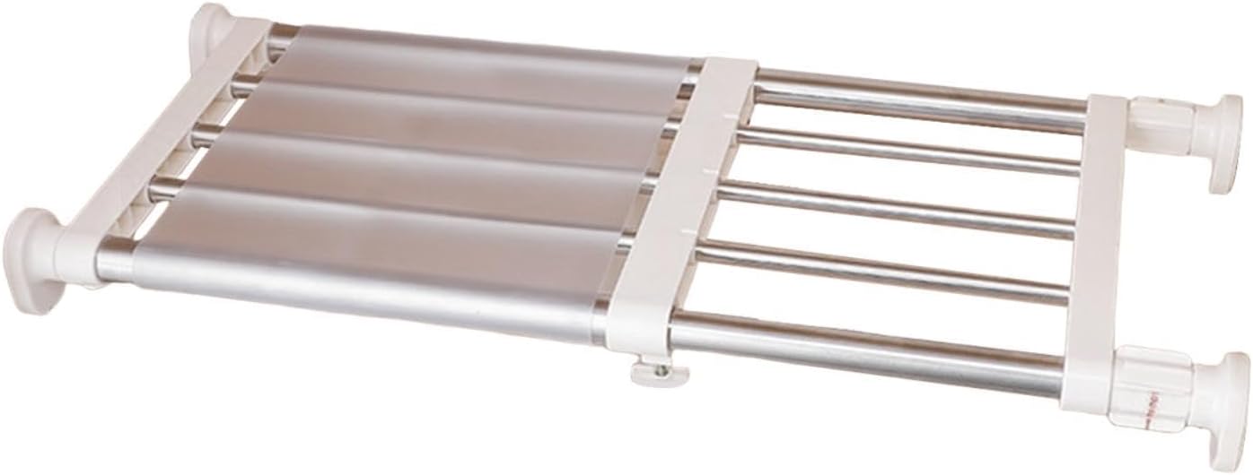 Closet Tension Shelf Rod Expandable Cabinet Layer Shelf Multipurpose DIY Expandable Storage Rack for Wardrobe Bathroom